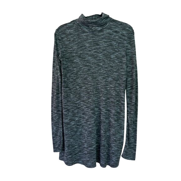 We The Free Stone Cold Split Back Turtleneck Tunic Top Gray Long Sleeve Lightwei - Picture 3 of 12